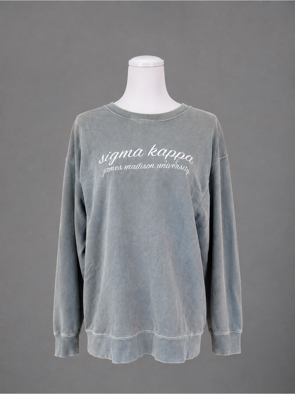 Comfort Colors Blue/Gray Sigma Kappa James Madison University Medium Sweatshirt